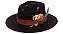 Chapéu Fedora Preto Aba Média 7cm High Custom XII - Imagem 1