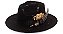 Chapéu Fedora Preto Aba Média 7cm High Custom XII - Imagem 7