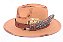 Chapéu Fedora Bege Aba Média 7cm High Custom XII - Imagem 2