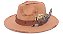 Chapéu Fedora Bege Aba Média 7cm High Custom XII - Imagem 1
