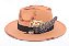 Chapéu Fedora Bege Aba Média 7cm High Custom XII - Imagem 8
