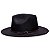 Chapéu Preto Fedora Aba 7Cm Couro V Marrom - Imagem 3