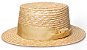 Chapéu Palheta Palha Dourada Aba Curta 5 cm Faixa Dourado - Coleção Gorgurão - Imagem 1