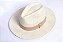 Chapéu Panamá Palha Rígida Creme Aba Média 7cm Faixa Bege - Coleção Macrame - Imagem 3