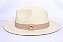 Chapéu Panamá Palha Rígida Creme Aba Média 7cm Faixa Bege - Coleção Macrame - Imagem 2