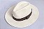 Chapéu Panamá Palha Rígida Creme Aba Média 7cm Faixa Marrom - Coleção Macrame - Imagem 3