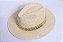 Chapéu Fedora Palha Rígida Bege Aba Média 7cm Dupla Metalizada - Coleção Metalizada - Imagem 3