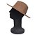 Chapéu Fedora Caramelo Aba Reta 7cm Feltro Liso - Imagem 2