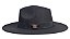 Chapéu Fedora Preto Aba Reta 8cm Feltro Laço - Imagem 3