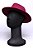 Chapéu Fedora Vinho Aba Reta 8cm Feltro Faixa Clássico - Imagem 2