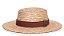 Chapéu Palheta Palha Dourada Aba Média 7cm Faixa Marrom - Coleção Elástica - Imagem 1