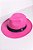 Chapéu Estilo Panamá Palha Rosa Aba Média 6,5cm Faixa Preta - Coleção Clássica - Imagem 3
