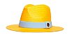 Chapéu Panamá Palha Shantung Amarelo Aba média 7cm - Coleção Elástica - Imagem 1