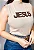 T-shirt Gola Alta - Aplicação Jesus Strass - COR AREIA - Imagem 1