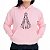 Blusa Moletom Flanelado Casual Nossa Senhora Rosa com Bolso Canguru e Capuz - Unissex - Imagem 2