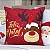 Kit com 4 Capas de Almofada Decorativas Feliz Natal - 45x45 - Imagem 4