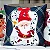 Kit com 4 Capas de Almofada Decorativas Natal Natalinas - 45x45 - Imagem 2