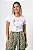 T-shirt Nossa Senhora Terço Coração Com Aplicação De Pérolas Branca Terço Coração P - Imagem 2