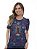 Baby Look Feminina Azul  Marinho  Nsra  Aparecida Floral - Imagem 1