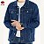 Jaqueta Jeans Azul Tradicional Outono Inverno Algodão - G - Imagem 2