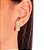 Brinco Banhado ouro 18k Ear Hook Detalhado Zircônia - Imagem 2