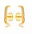 Brinco Banhado ouro 18k Ear Hook Zircônia - Imagem 1