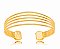 Bracelete banhado ouro 18k Fileiras Liso - Imagem 1