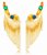 Brinco Banhado ouro 18k Ear Jacket Franja Cristal Color - Imagem 1