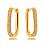 Brinco Banhado ouro 18k Argola Micro Zircônia - Imagem 1