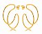 Brinco Banhado ouro 18k aro Liso - Imagem 1
