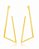 Brinco Banhado ouro 18k  Argola Triangular Lisa - Imagem 1