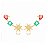 Brinco Banhado ouro 18k Ear Cuff Colorido Estrela Zircônia - Imagem 1