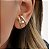 Brinco Banhado ouro 18k Ear Hook Liso - Imagem 1