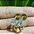 BRINCO FOLHEADO OURO 18K ARGOLA GRANDE COM CRISTAL OVAL E ZIRCÔNIA - Imagem 7