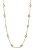 COLAR FOLHEADO OURO 18K TIFFANY DUAS VOLTAS CRISTAIS BRANCO - Imagem 1