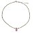 COLAR CHOKER GOTA ROSA FOLHEADO RODIO BRANCO - Imagem 1