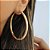 Argola Banhada ouro 18k Grande com Zircônias Cravejadas - Imagem 2