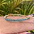 PULSEIRA FOLHEADA OURO 18K BRACELETE TODO CRAVEJADO COM CRISTAL AZUL CLARO - Imagem 2