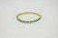 PULSEIRA FOLHEADA OURO 18K BRACELETE TODO CRAVEJADO COM CRISTAL AZUL CLARO - Imagem 3