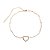 COLAR FOLHEADO OURO 18K CHOKER CORACÃO CRAVEJADA COM BOLINHAS - Imagem 1