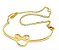 PULSEIRA FOLHEDA OURO 18K BRACELETE MINNIE COM CORRENTINHA - Imagem 1