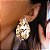Brinco Banhado Ouro 18k Formato Gota  Amassado - Imagem 1