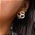 Brinco Banhado Ouro 18K  Argola Zirconia Elos Com Dois Elos Cravejado - Imagem 1