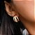 Brinco Banhado Ouro 18K Argola Com Faixa Com Navete - Imagem 1