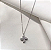 Colar Prata 925 Banhado Rodio Branco Flor - Imagem 1