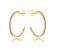 ARGOLA FOLHEADA OURO 18K MEDIA CRAVEJADA - Imagem 1