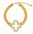 Pulseira banhada ouro 18k trevo cravejado - Imagem 2