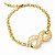 Pulseira Banhada Ouro 18k Infinito Cravejado - Imagem 2