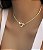 Colar banhado ouro 18k fita com fecho cravejado - Imagem 1