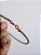 Colar Aro banhado em dois banhos entrelaçado em rodio branco com fecho cravejado banhado ouro 18k - Imagem 1